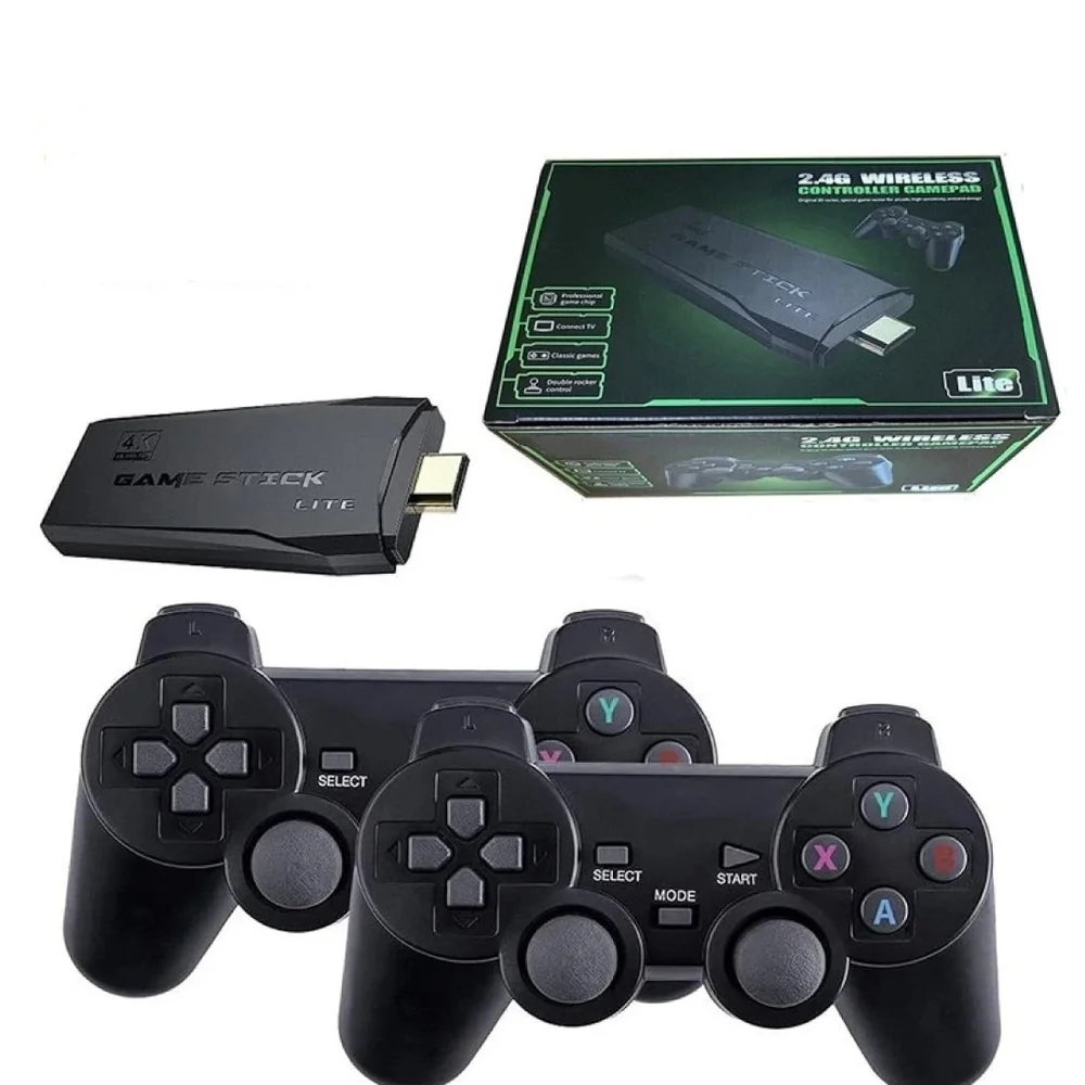 4K 2.4G Wireless HD TV Video Game Console 10000+ Built-in Games with 2 Joystic